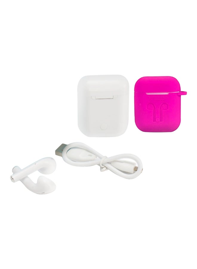 TWS i11 Bluetooth In-Ear Earphones With Charging Case, Cover And Cable White/Pink - Image 1