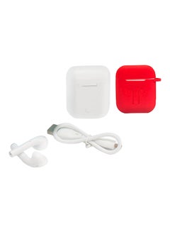 i11 Bluetooth In-Ear Earphones With Charging Case, Cover And Cable White/Red