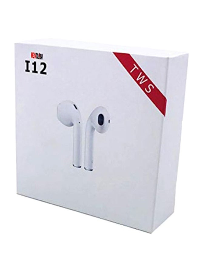 TWS - i12 Bluetooth In-Ear Earbuds With Charging Case And Cover White/Pink - Image 1