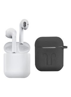 i12 Bluetooth In-Ear Earbuds With Charging Case And Cover White/Black