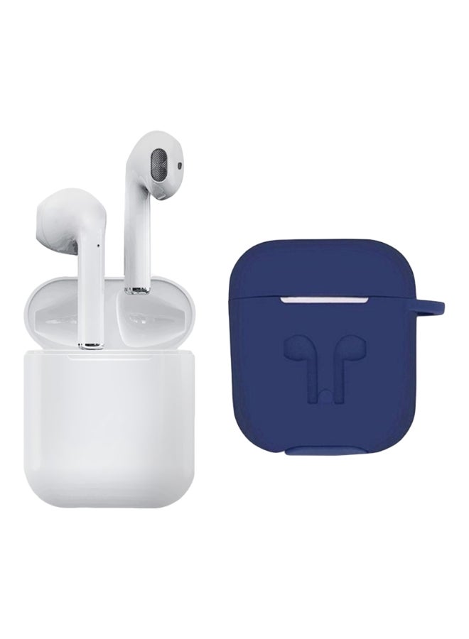 TWS - i12 Bluetooth In-Ear Earbuds With Charging Case And Cover White/Blue - Image 1