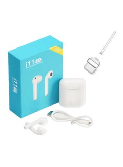 TWS i11 Bluetooth In-Ear Earbuds With Charging Case And Cover White  - Image 1