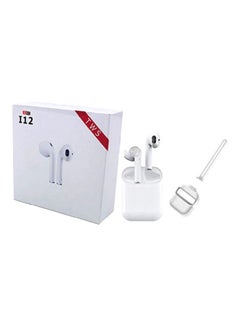 i12 In-Ear Bluetooth Headphones With Charging Case And Mic White