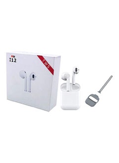 i12 In-Ear Bluetooth Earphones With Charging Case And Mic White/Grey