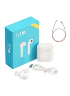 I11 Bluetooth In-Ear Earphones With Mic And Extension Cord White/Pink