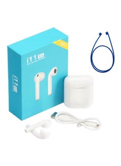 I11 Bluetooth In-Ear Earphones With Mic And Extension Cord White/Blue