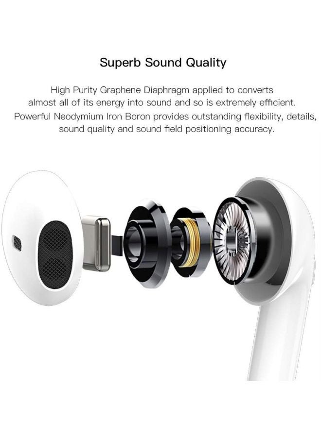 TWS - i12 Bluetooth In-Ear Earphones With Charging Case And Case Cover White/Blue - Image 1