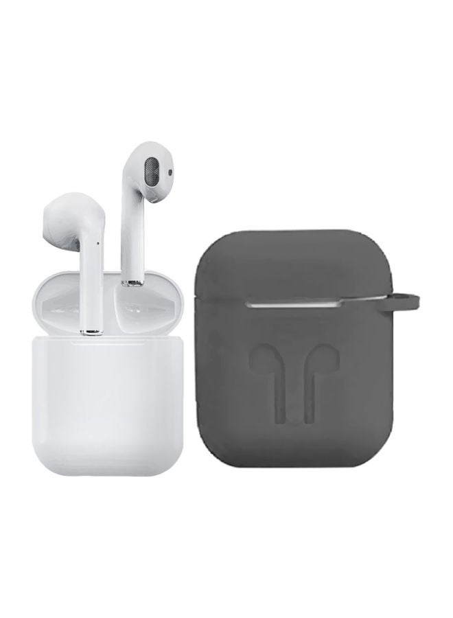 TWS i12 Bluetooth In-Ear Earphones With Charging Case And Case Cover White/Black  - Image 1
