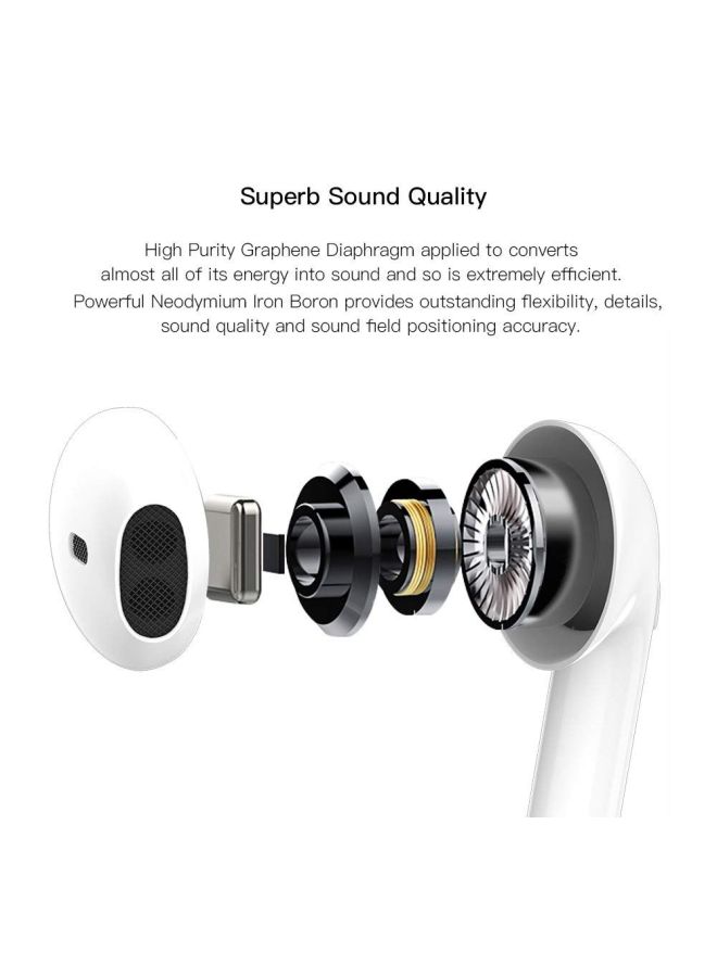 TWS - i12 Bluetooth In-Ear Earphones With Mic And Charging Case White/Brown - Image 1