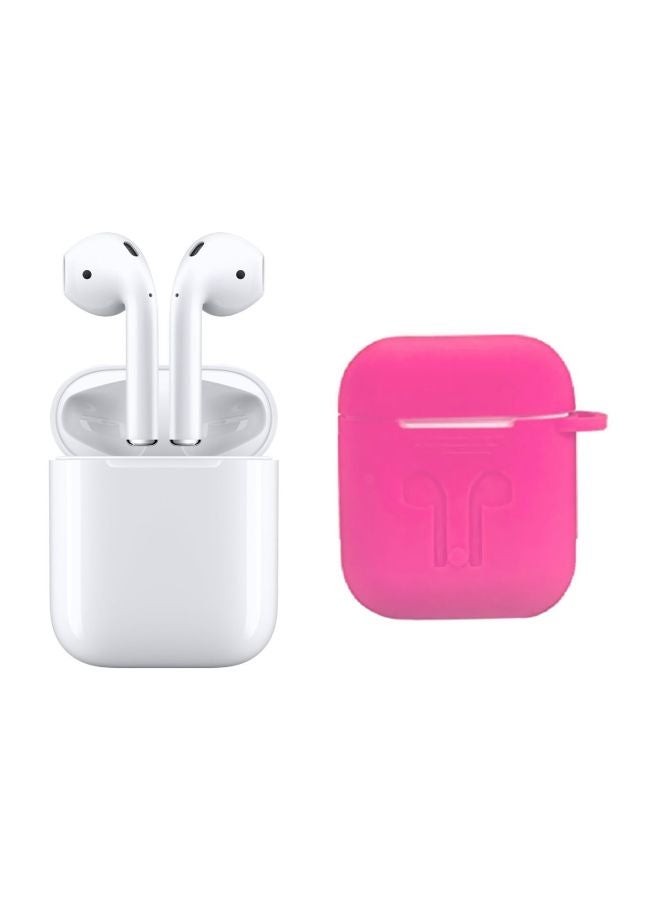 تي دابليو إس سماعة أذن i13 داخلية تدعم تقنية بلوتوث ومزودة بميكروفون وعلبة شحن أبيض/ وردي - Image 1