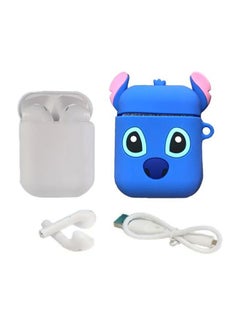 i11 Bluetooth In-Ear Earphones With Mic And Charging Case White/Blue