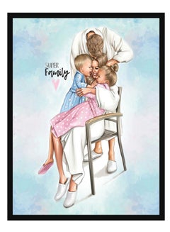 Super Family Poster With Frame Multicolour 30 x 40cm
