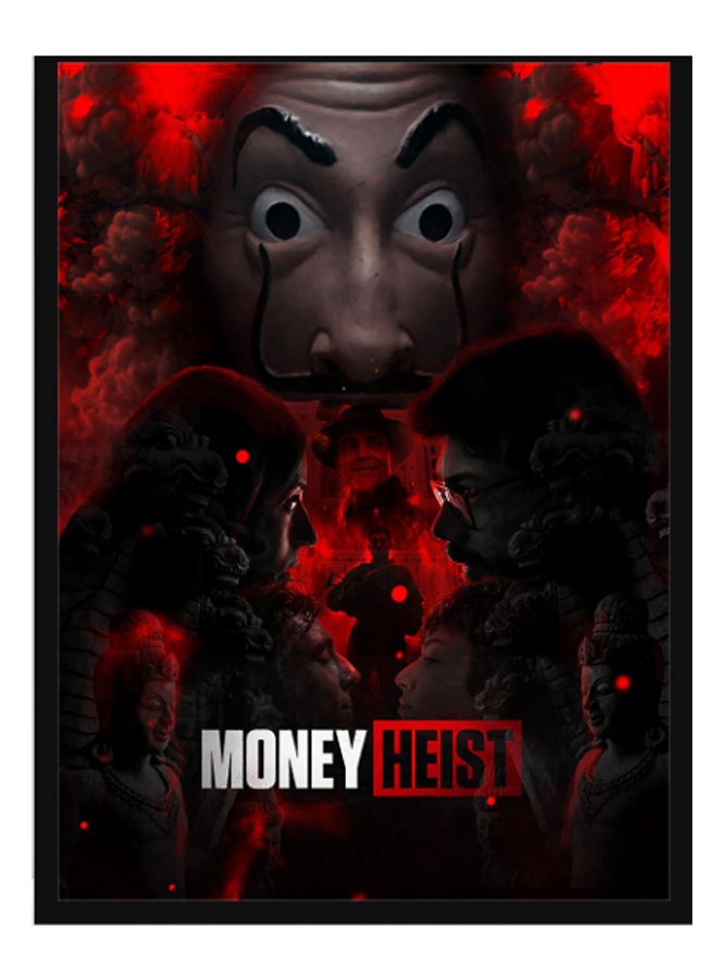 Dali Money Heist Poster With Frame Multicolour 40 x 55cm