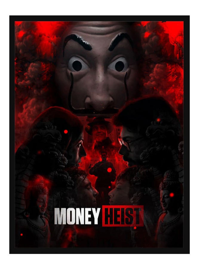 Dali Money Heist Poster With Frame Multicolour 30 x 40cm