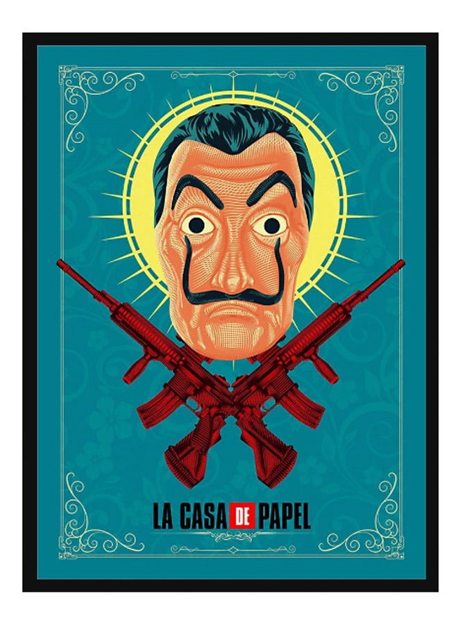 Dali Money Heist Poster With Frame Multicolour 40 x 55cm