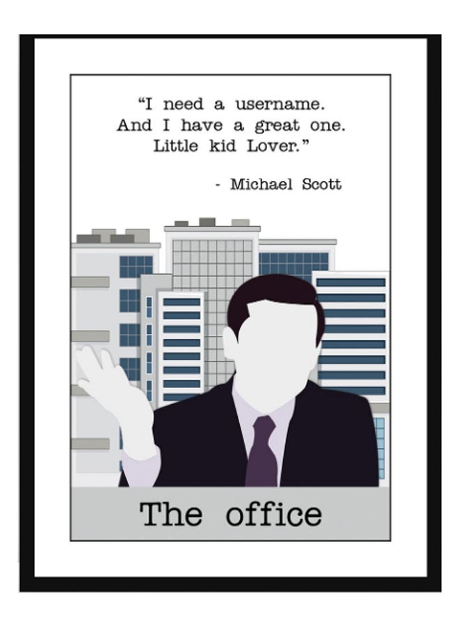 The Office Michael Scott Quotes Poster With Frame Multicolour 40 x 55cm
