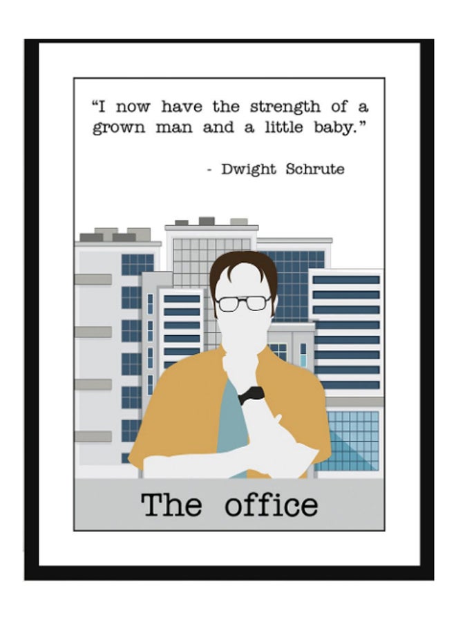 Dwight Schrute Quotes Poster With Frame Multicolour 40 x 55cm
