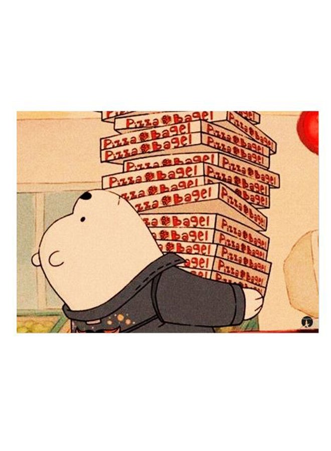 بي بي لوحة فنية من المعدن بطبعة شخصية بو أحمر/رمادي/أصفر 20x15سم