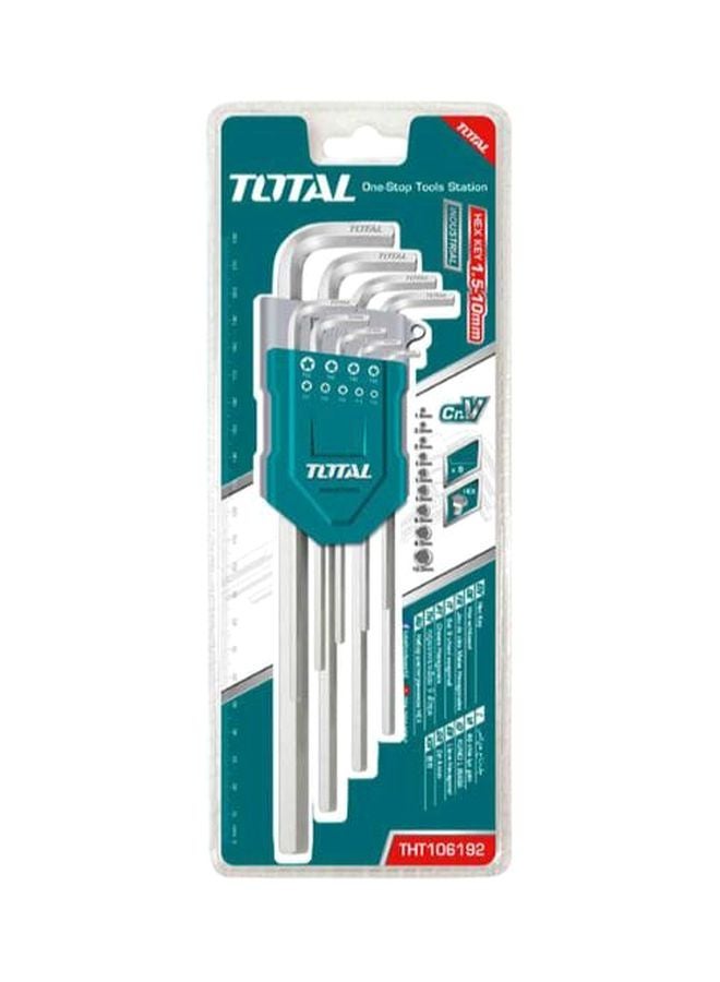 توتال تولز طقم مفاتيح سداسية من 9 قطع