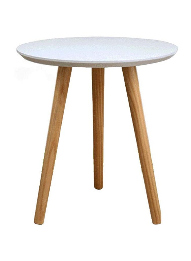 Generic Mini Round Coffee Table White/Brown  - Image 1