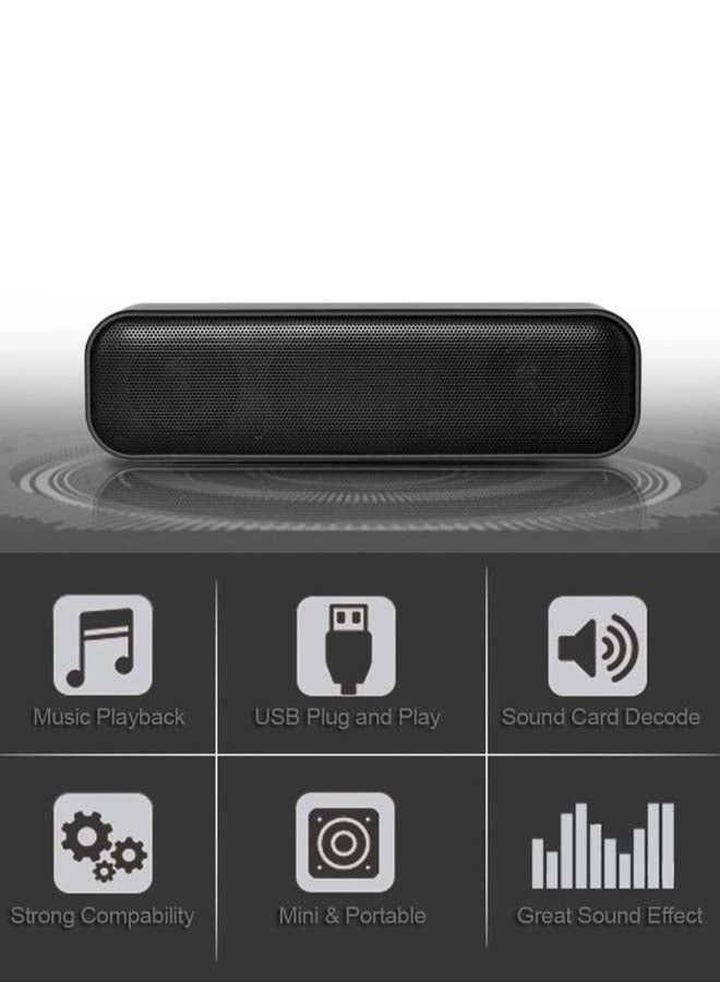 مكبر صوت مكتبي يعمل بمنفذ USB V7683 أسود - Image 2