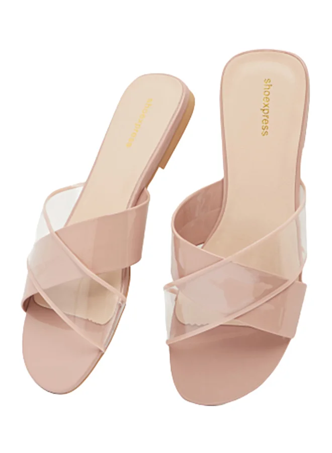 shoexpress Cross Strap Sandals Pink