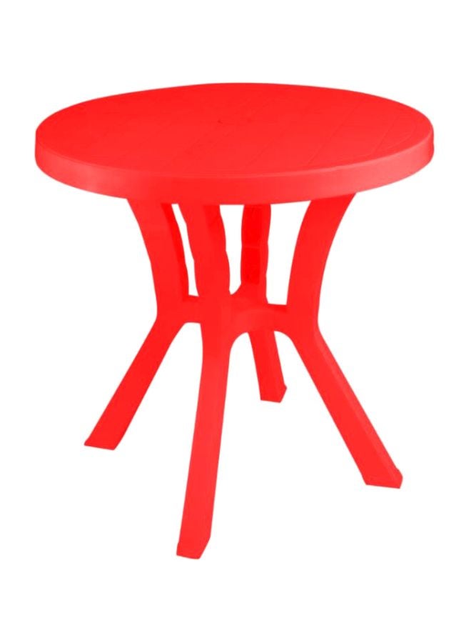 Carmin Round Shaped Plastic Table Red 70x70x70cm