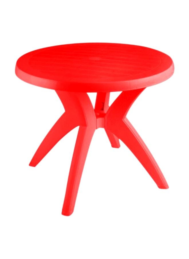 Diana Round Shaped Plastic Table Red 85x72x72cm
