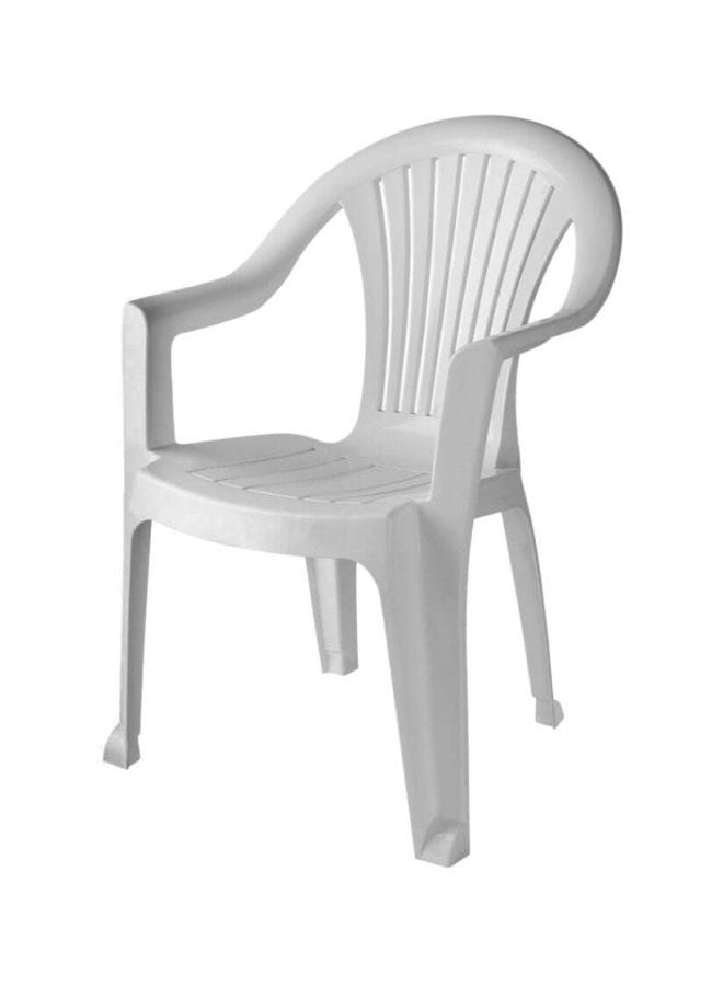 الهلال والنجمة الذهبية كرسي جينيف من البلاستيك أبيض 58.5x85.5x56.5سم