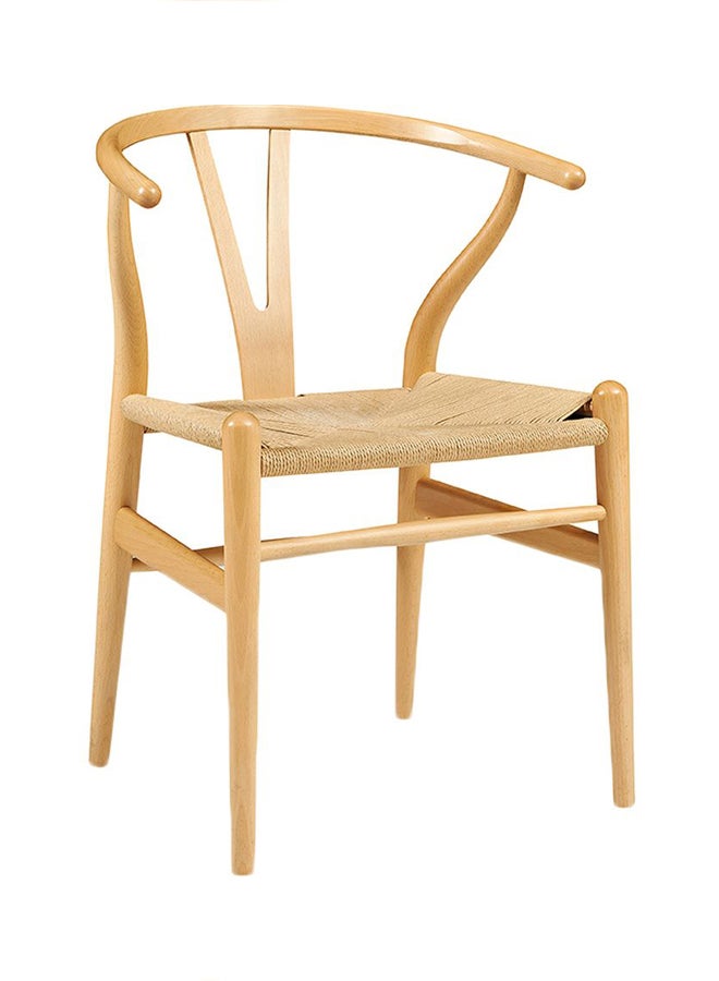 Neo Front Wooden Curved Dining Chair Beige - Image 1