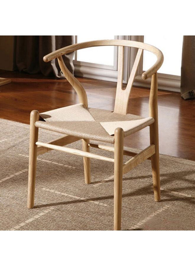 Neo Front Wooden Curved Dining Chair Beige - Image 2