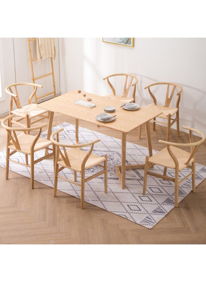 Neo Front Wooden Curved Dining Chair Beige - Image 3