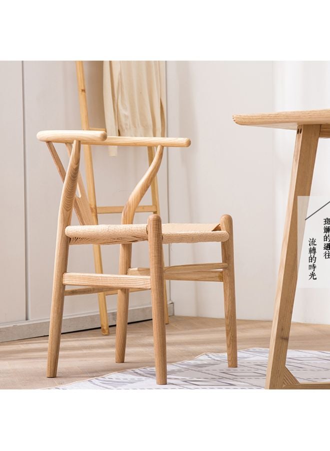 Neo Front Wooden Curved Dining Chair Beige - Image 5