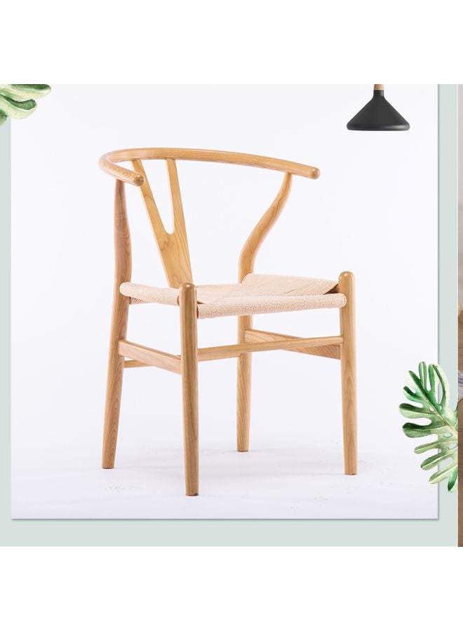 Neo Front Wooden Curved Dining Chair Beige - Image 4