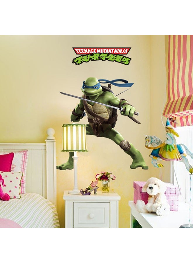ملصق جداري بتصميم مستوحى من فيلم "Teenage Mutant Ninja Turtles" أخضر 50 x 70سم - Image 2