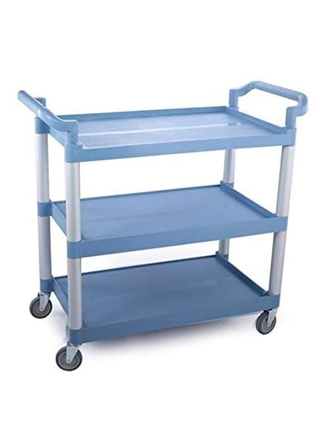 عربةٌ بعجلات قابلة للطي من 3 طبقات أزرق/رمادي 990 x 500مم