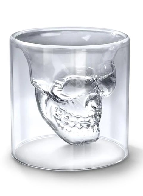 Crystal Skull Glass Clear 2.7 x 2.7inch