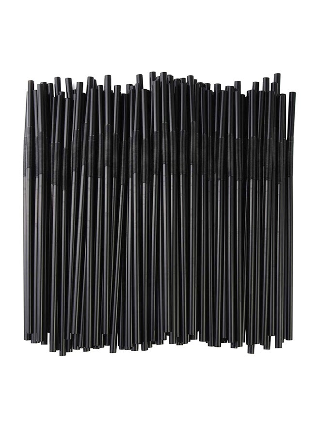 500-Piece Plastic Straw Black