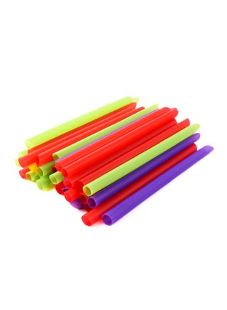 100-Piece Plastic Straw Multicolour 12mm - v1595350028/N39419092A_1