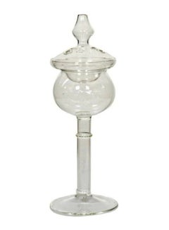China Heat-Resistant Glass Refillable Incense Burner Clear 25 x 9cm 