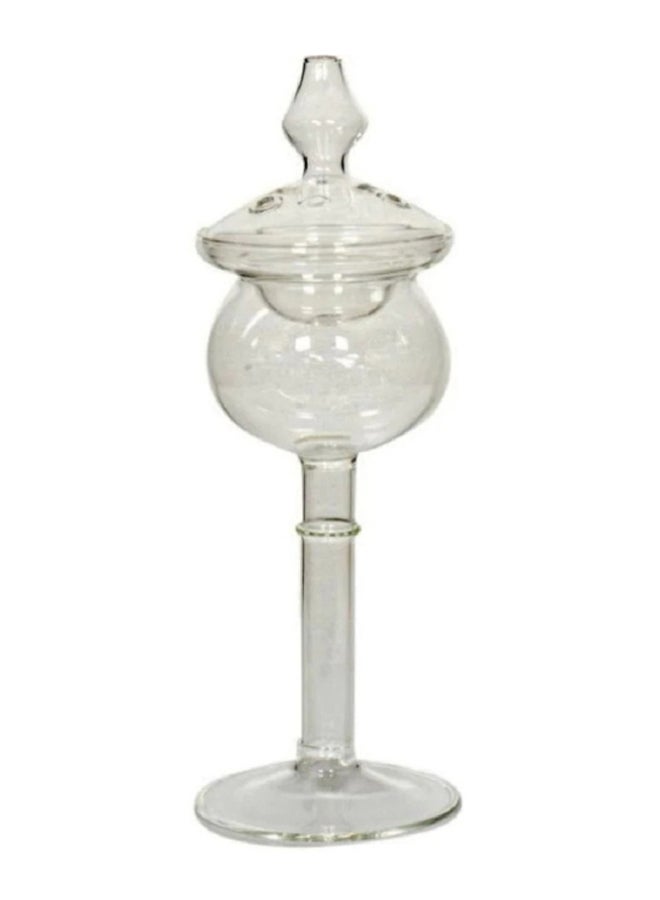 China Heat-Resistant Glass Refillable Incense Burner Clear 25 x 9cm