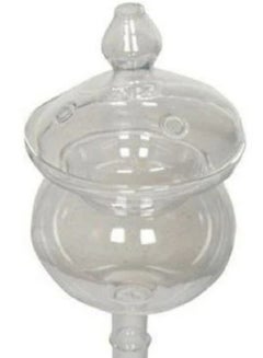 China Heat-Resistant Glass Refillable Incense Burner Clear 25 x 9cm  - Image 2