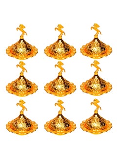 China 9-Piece Incense Burner Cover Set Gold 7cm  - Image 1