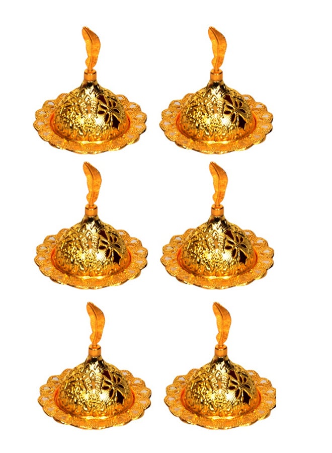 China 9-Piece Incense Burner Cover Set Gold 7cm - Image 2