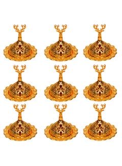 China 9-Piece Incense Burner Cover Set Gold 7cm  - Image 1