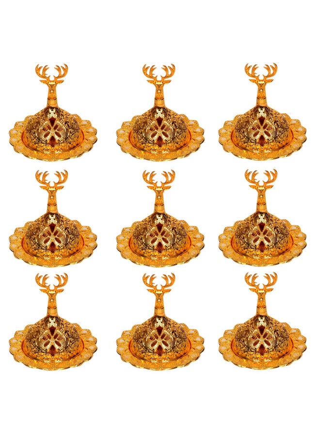 China 9-Piece Incense Burner Cover Set Gold 7cm - Image 1