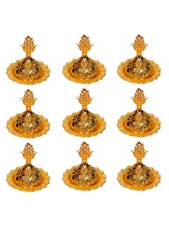 China 9-Piece Incense Burner Cover Set Gold 7cm  - Image 1