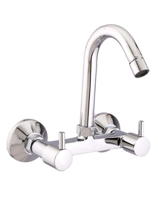 IPM Bath Fittings Wall Mounted Sink Mixer Silver 15mm