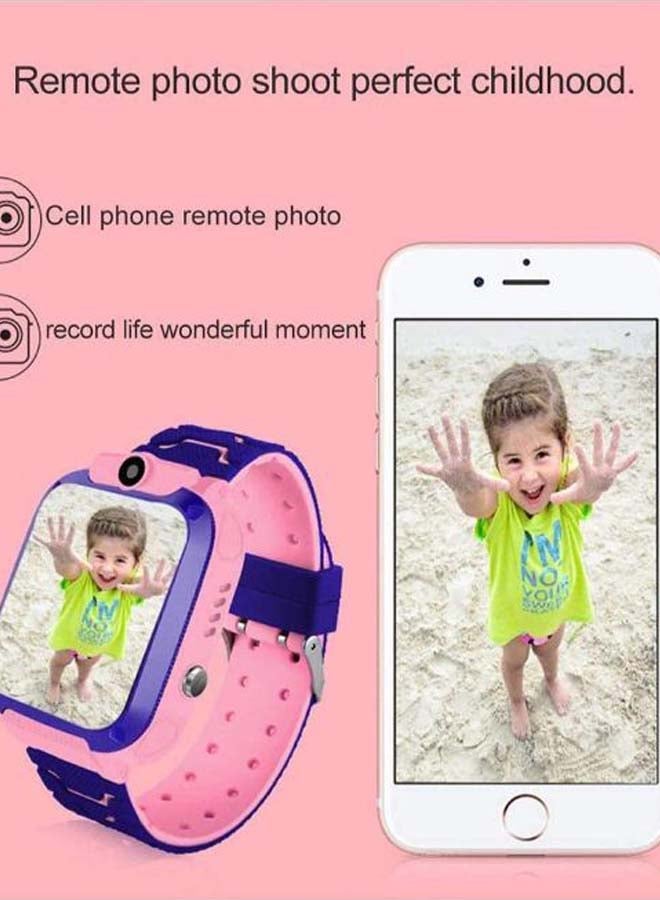 Anti-Lost Alarm Touch Screen Smartwatch Pink/Blue  - Image 2