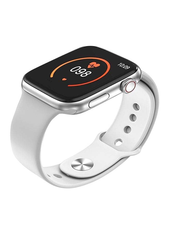 Full Touch Screen Heart Rate Monitor Fitness Tracker Silver - Image 1